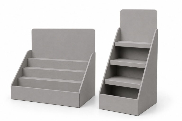 Cartón gris para exhibidores